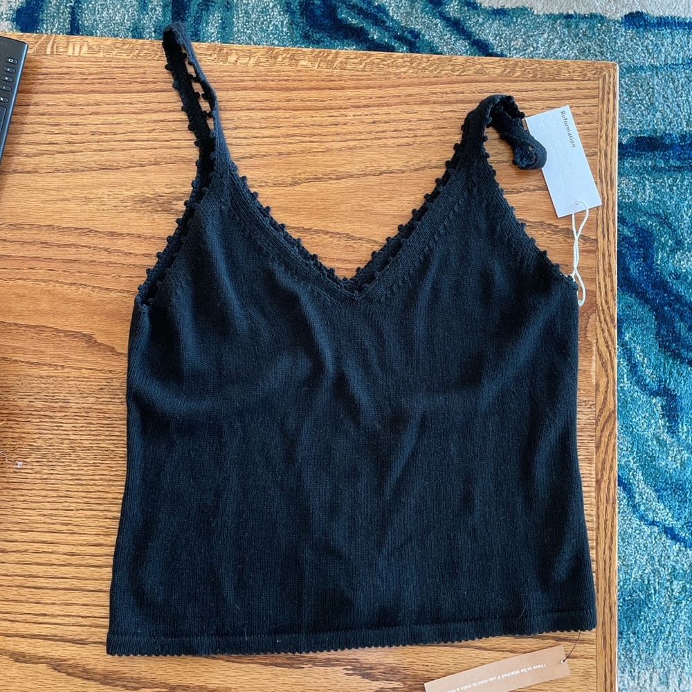 SOLD Black Reformation Wisteria top size small NWT